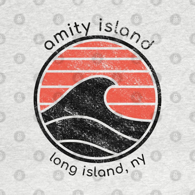 Amity Island - Long Island, NY Shark Fin Wave by Contentarama